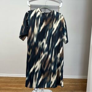 H&M Abstract Print Midi Dress - new, size M